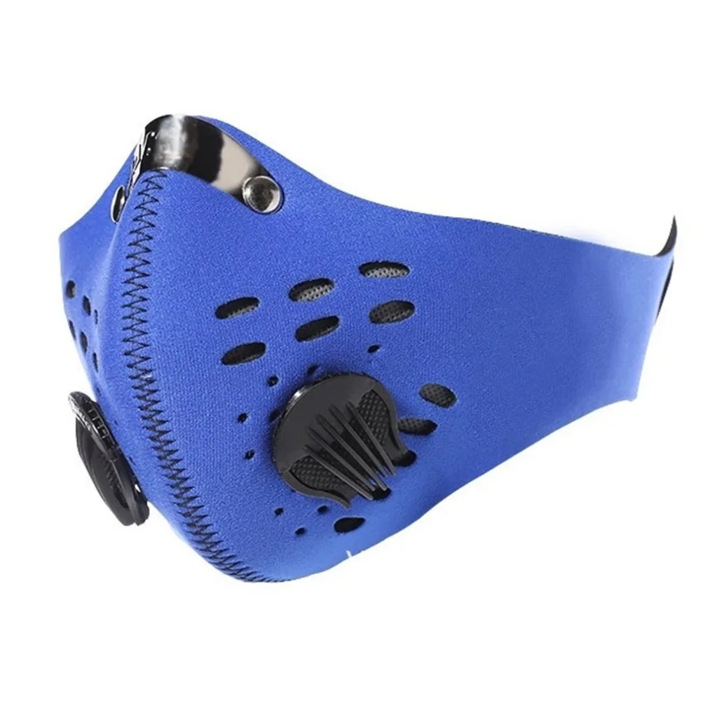 Угольный фильтр, многослойная зимняя дышащая велосипедная маска, анти-дымовая пыль, очищающая воздух маска для лица, ветрозащитная велосипедная полумаска для лица