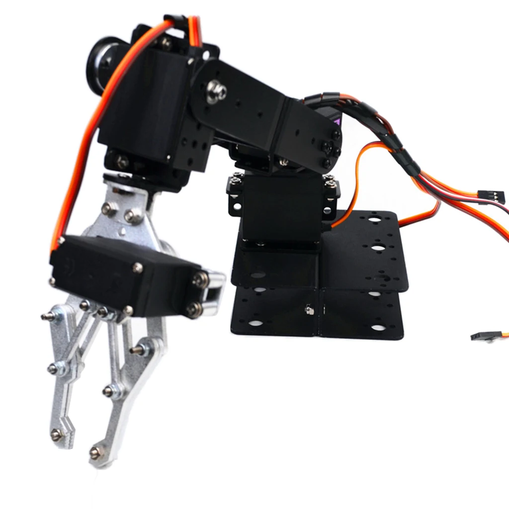 

4-Dof Mechanical Arm Clamp Claw Biaxial 4 Servos Manipulator Kits for Arduino Learning Educational Toy