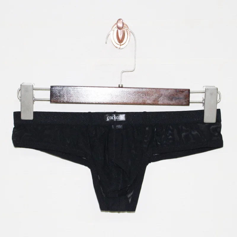 

Sexy Men Underwear Semi-transparent Mesh Brief Shorts Man Solid Breathable Pouch Low Waist Underpants Cueca calzoncillos M-XXL