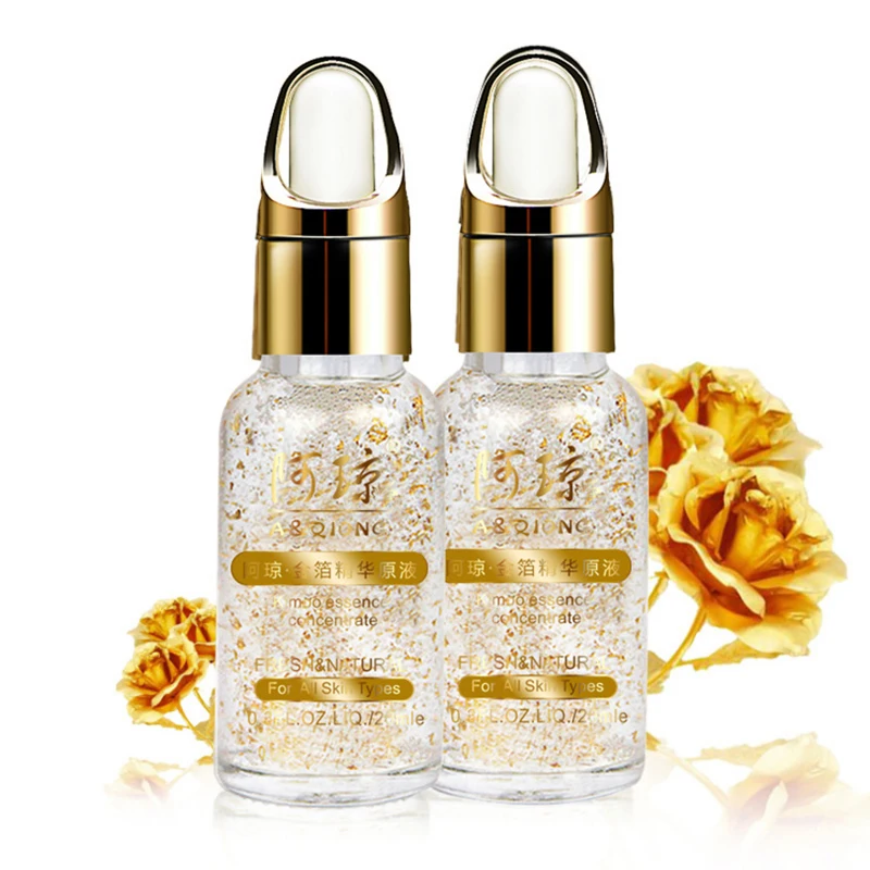 1pcs Skin Care Face Gold Oil Essence Moisturizing Magic Glow Anti aging Whitening 24k Gold Face