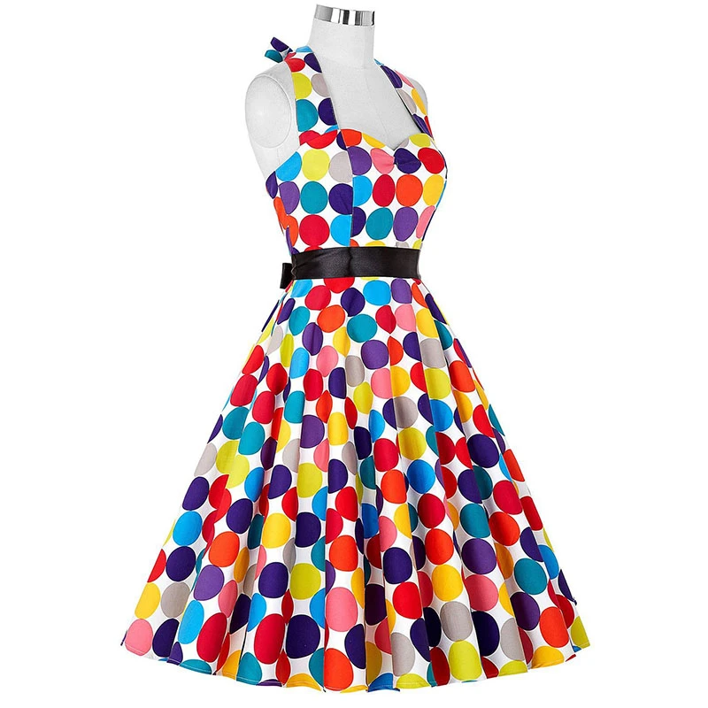 colorful polka dot dress