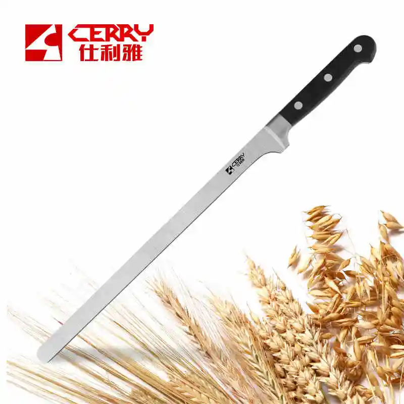 Free Shipping Cerry 12 inch Stainless Steel Kitchen Bread Knife Household Baking Tool Knife Cutting Cake Toast Pastry Slicer