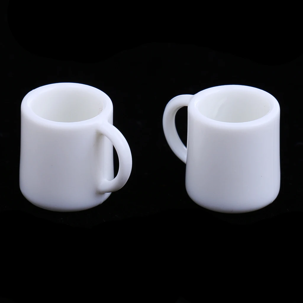 Set Of 4 Pieces Miniature Cups Mugs Dollhouse Tableware Accessories 1/12