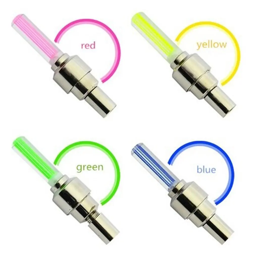 Perfect 1PCS LED Super Bright Bike Bicycle Tyre Wheel Valve Cap Light LED Tyre Tire Valve Caps Wheel Spokes Light 3