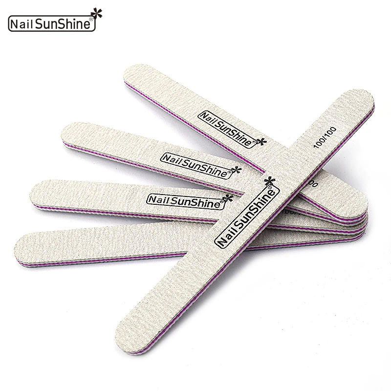 

Professional 5pcs/lot Nail File Washable Double Side Emery Board 100/100 Grit Nail Buffering Files Salon Manicure Tools Supplier