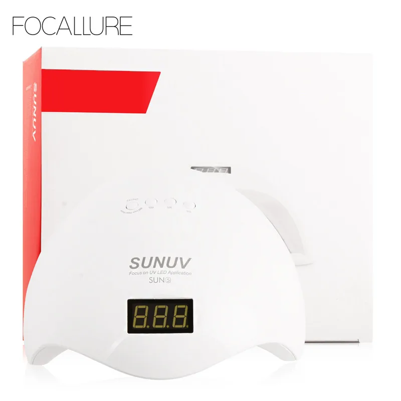 

FOCALLURE SUN5 48Wl UV LED Nail Lamp Nail Dryer Gel Polish Curing Light with Bottom 30s/60s Timer LCD Display UV Gel Nail Polish