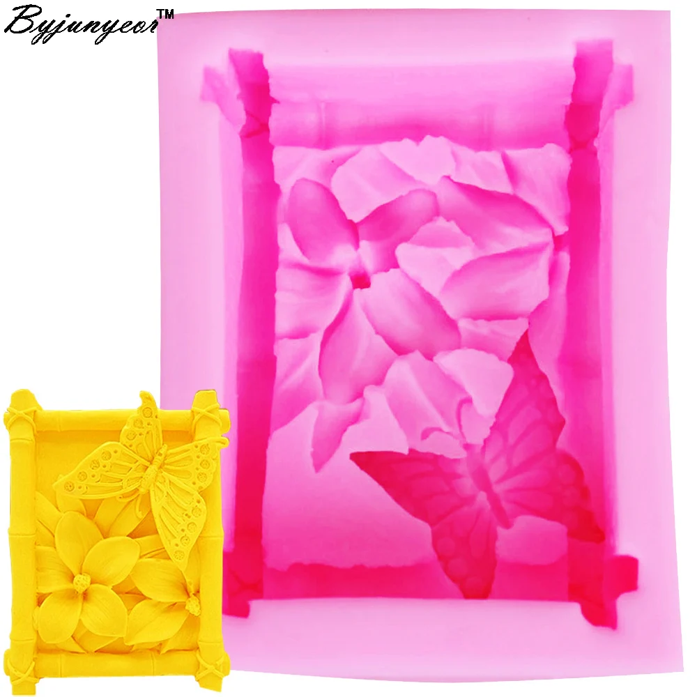 BUTTERFLY SOAP SILICONE MOULD PLASTER WAX RESIN MOLD 