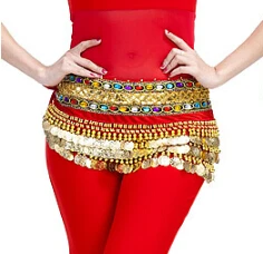 Костюмы для танца живота, 248 золотые монеты, бархатный набедренный шарф, пояс, Женская юбка, Одежда для танцев, пояс для танца живота 150x35 см - Цвет: Red