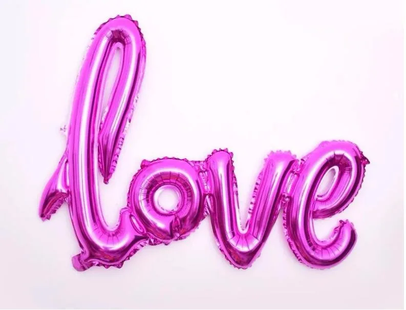 50 шт./лот маленькие воздушные шары из фольги с надписью LOVE для свадьбы