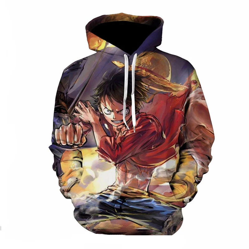 Cosplay&Ware [9]Anime One Piece Cosplay Costumes Hoodies 3d Print Monkey D Luffy Daily Leisure Hoodie Hoody Coat Sweatshirts -Cosplay&Ware anime Shop