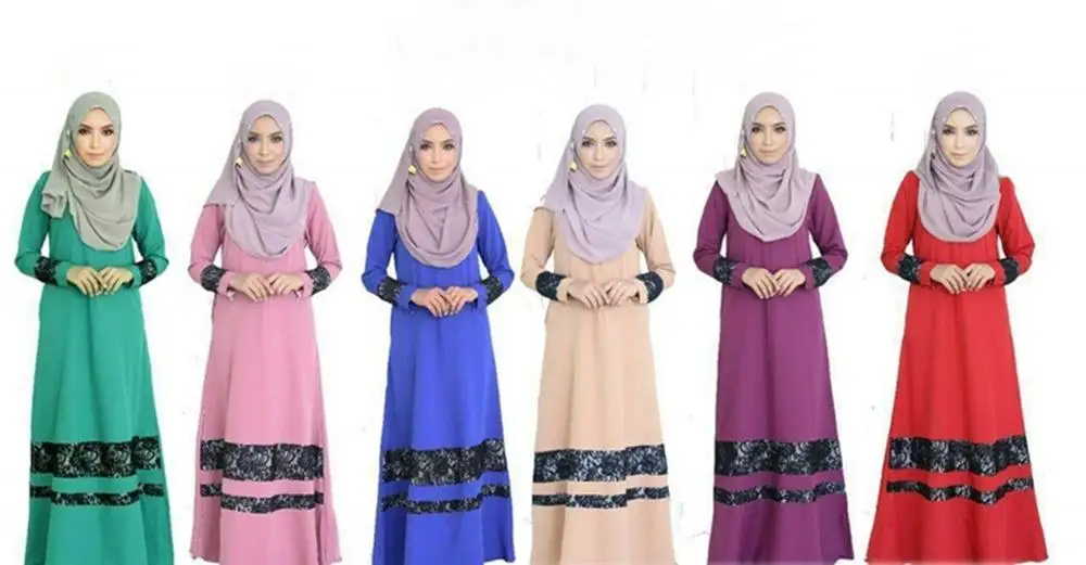 Новое Женское мусульманское длинное платье для девочки Длинная полная Длина кружевной кафтан джибаб абайя ганмент халат одежда