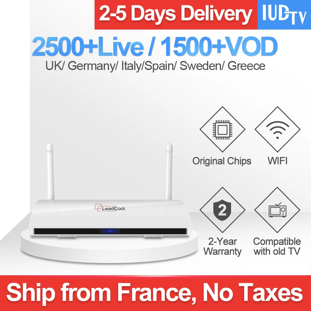 

Swedish IPTV Code Leadcool Box with 1 Year IUDTV UK Swedish IPTV Subscription Android 7.1 TV Box Arabic Germany IPTV Greek Italy
