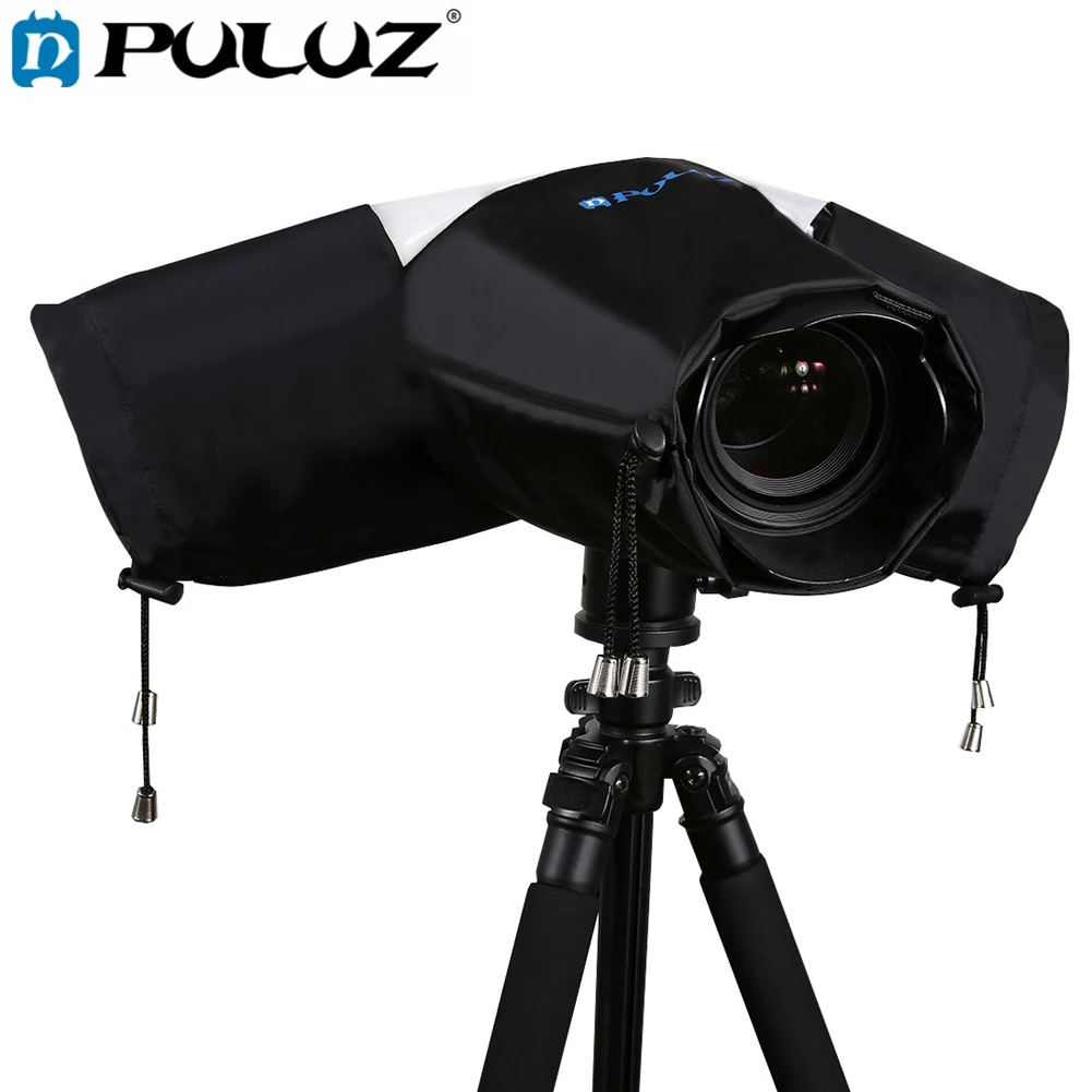 PULUZ водонепроницаемый Водонепроницаемая камера дождевик защитный чехол для DSLR камеры s Canon Nikon sony Pentax - Цвет: Черный