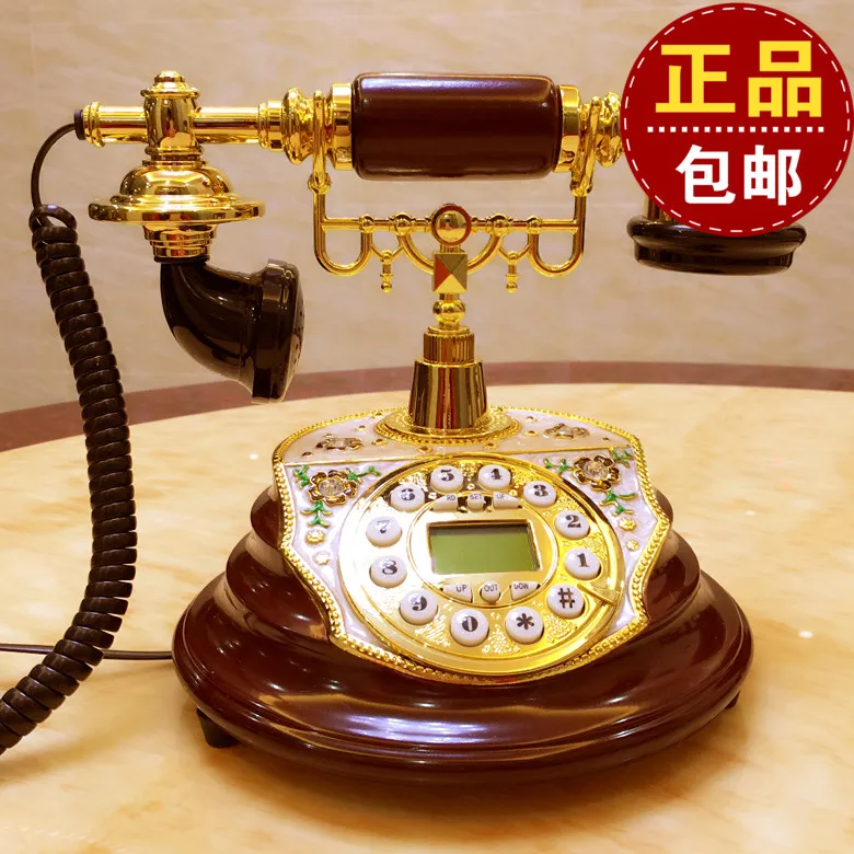 

The wireless telephone card of new high-end European retro old villa antique telephone home landline cable