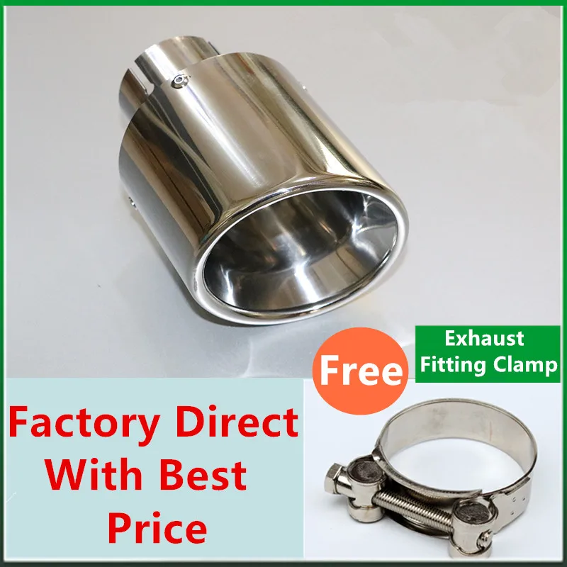Newest Style stainless steel universal exhaust system end pipe car exhaust tip 1 piece