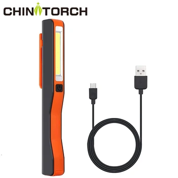 

Portable COB Work Flashlight LED USB Rechargeable Torch Handle Portable Pen Light Outdoor Magnetic Inspection Lamp Night Light