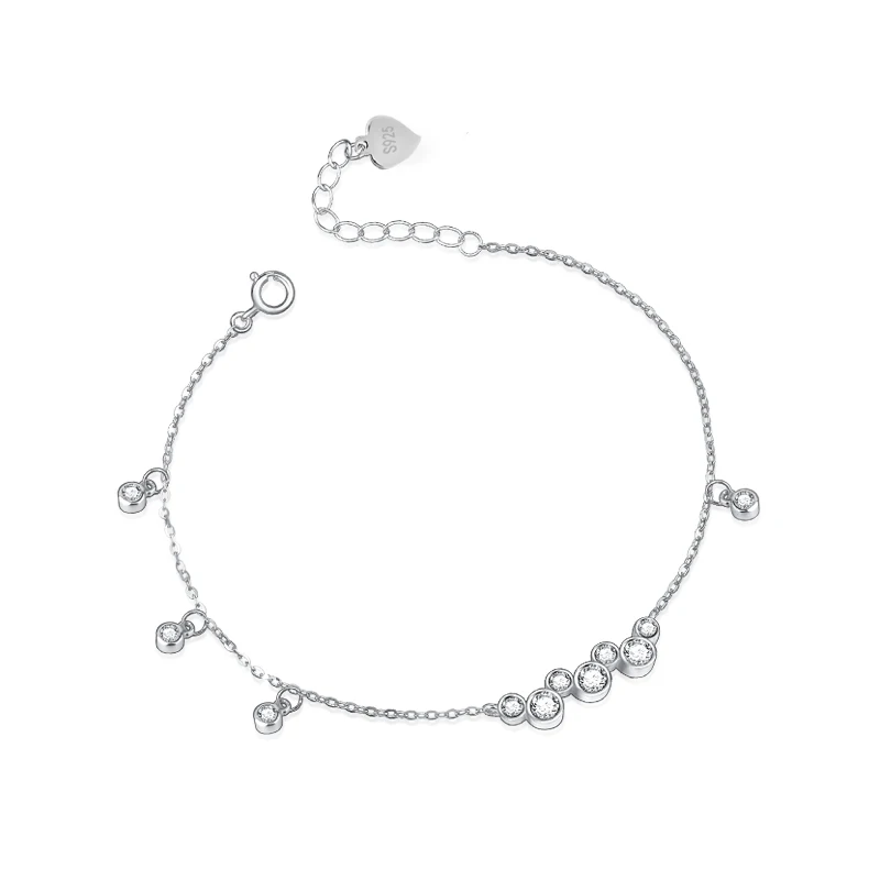 

Cute Mickey Girl Bracelet Fashion 100% 925 Sterling Silver Austria Crystal Stone Link Bracelet Woman Jewelry Christmas gift