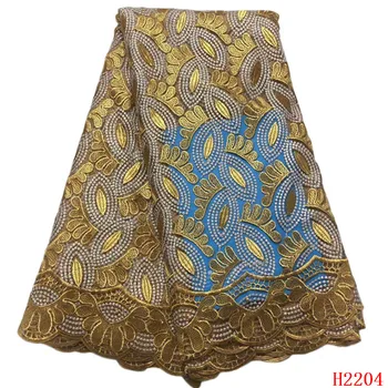 

2019 New Arrival Guipure Lace Fabric Free Shipping French African Lace Nigerian Lace Fabric For Women/Men Clothing HX2204