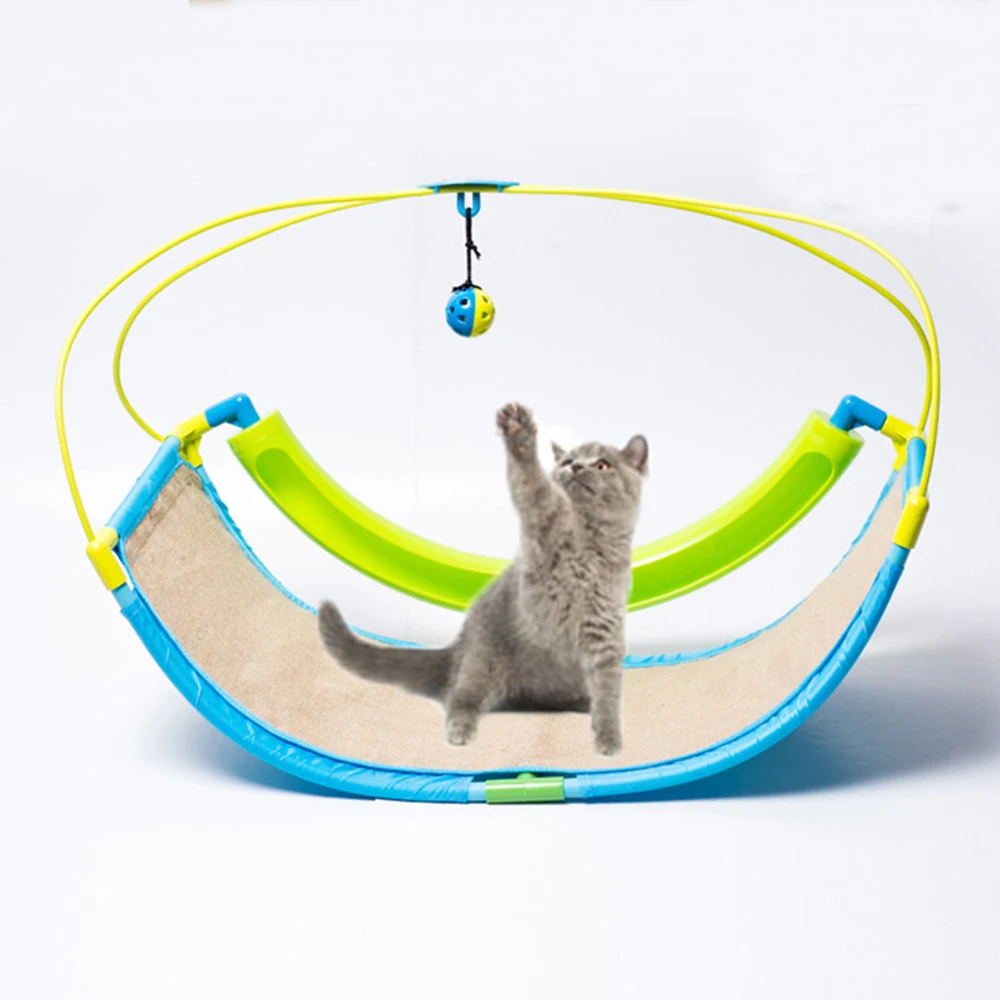 Mastone Family Pet Kitty Cat Sweet Swing Bed With Toys Exercise Cradle Cat Bed Sofa Pet Hammock