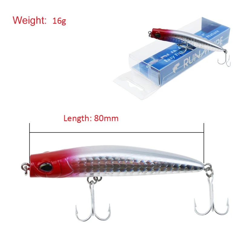 Runature рыболовные приманки плавающий Тонущий Карандаш Приманка воблеры 80 мм/16 г кривошипный базбейт Рыболовная Снасть искусственные приманки карандаш
