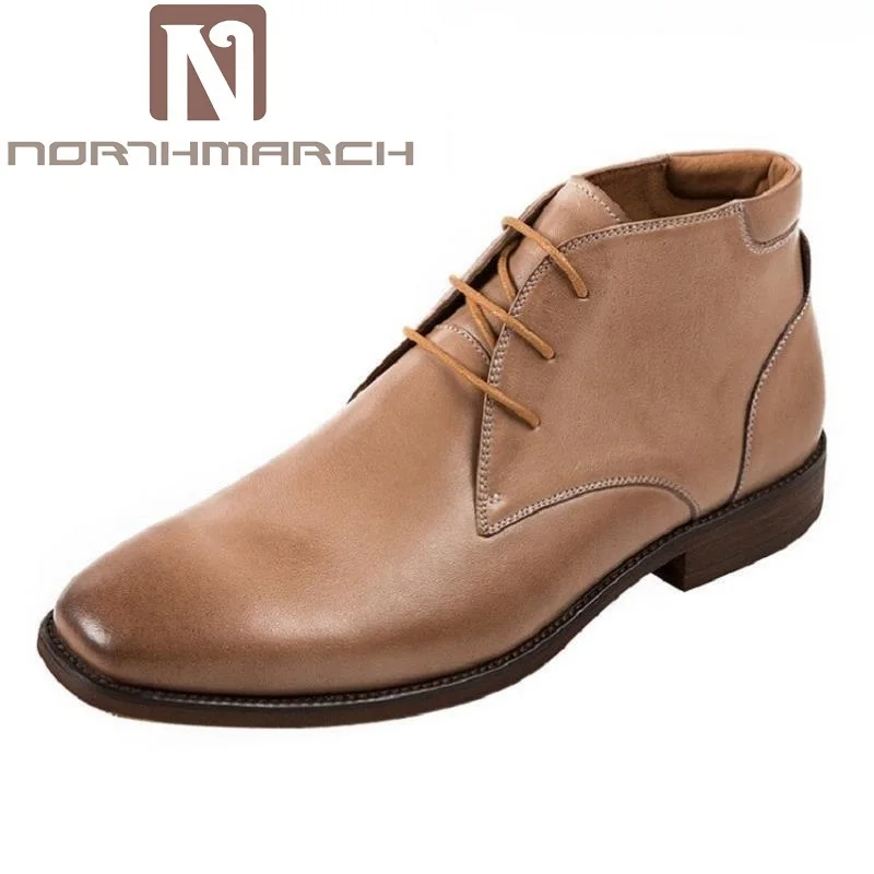 Genuino Northmarch Marrón coffee Superior Clásico Lujo Alta Martin Hombre Desierto Marca Moda Británico Cuero Zapatos Botas De RvxRfwBrq