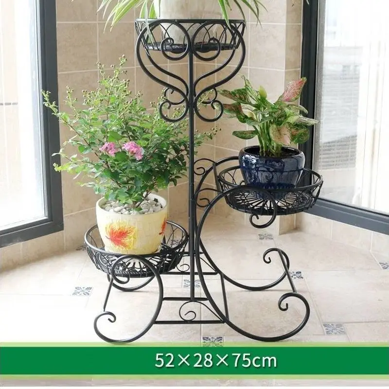 Металлические Декорации для наружных экстерьеров, садовые цветы, балкон, балкон, полка для растений - Цвет: Version A