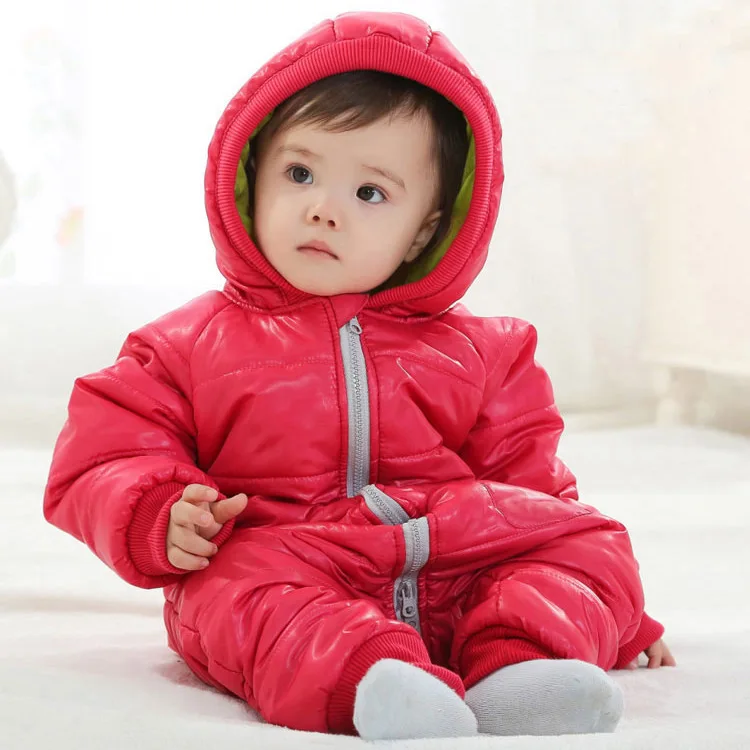 2015 winter kids warm jump suit,children cotton padded infant puffer