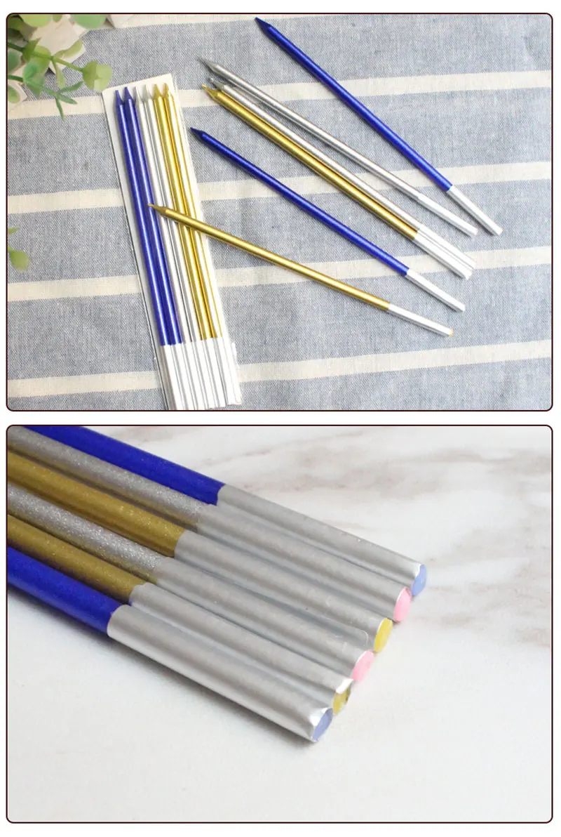 30 box Birthday candles for cake decoration Slender pencil candle Safe Flames candle birthday Party Festival Supplies Home Decor