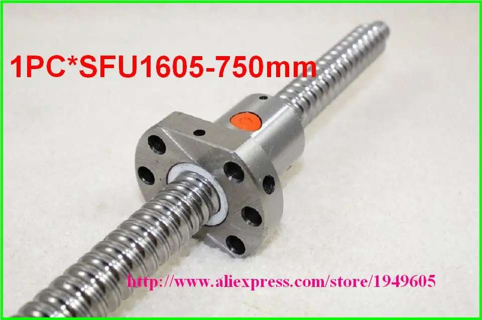 SFU1605 set = 1pcs sfu 1605 Ball Screw L750mm + 1 SFU1605 BallScrew