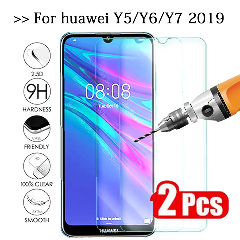 Защитное стекло закаленное для huawei y5 y6 y7 2019 y 5 6 7 5y 6y 7y y62019 y72019 y52019|Защитные стёкла и