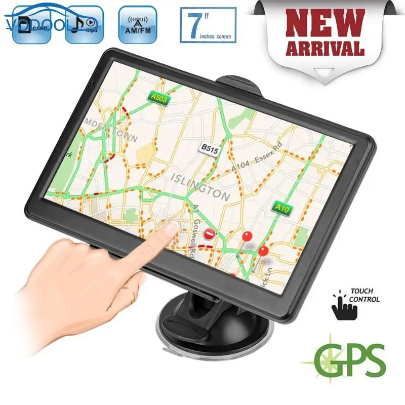 

VODOOL Portable 7in Mirror Touch Screen Car GPS Navigator 8GB Sat Nav With North American/European/Australian Free Map