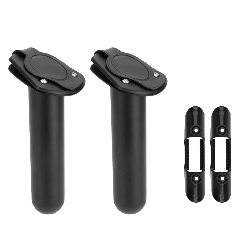 

2 Piece Kayak Paddle Clip Holder And Flush Mount Fishing Rod Holder With Cap Durable Kayak Accessories