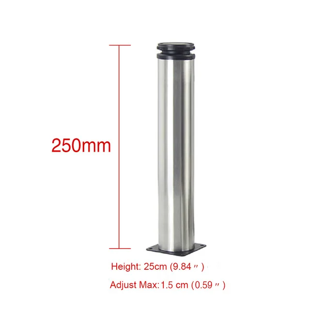 1Pcs 5CM-35CM Furniture Adjustable Cabinet Legs Stainless Steel Furniture Legs Cabinet Table Sofa Bed Feet Furniture Legs Feet 25CM
