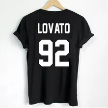Деми футболка Lovato 92 сзади с буквенным принтом для женщин Футболка повседневное Хлопок Забавный эстетический