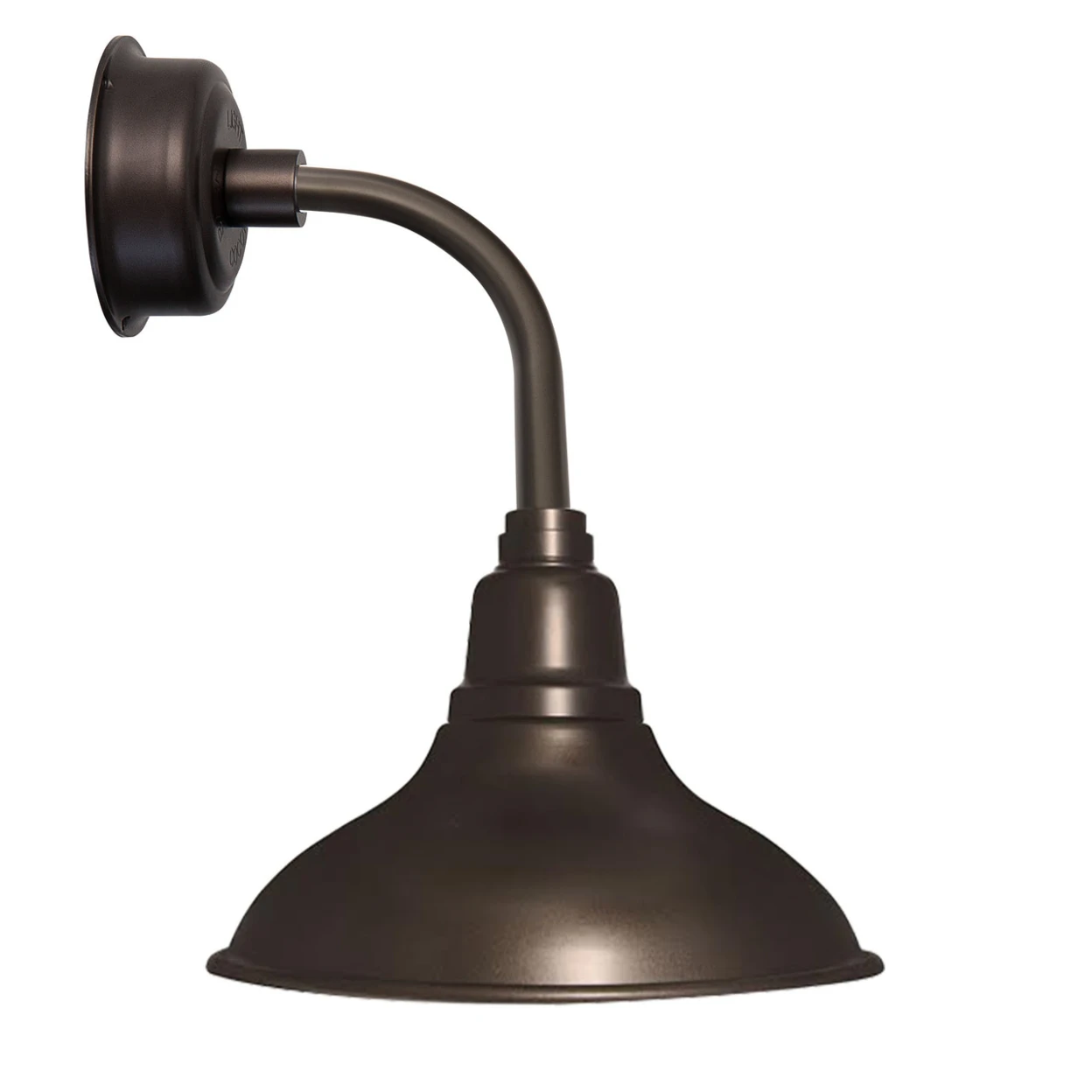 12 Dahlia LED Barn Light with Trim arm in Mahogany Bronze