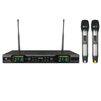 

Bolymic UHF Microphone wireless system True Diversity Professional TFT Display handheld wireless microphone system with chargers