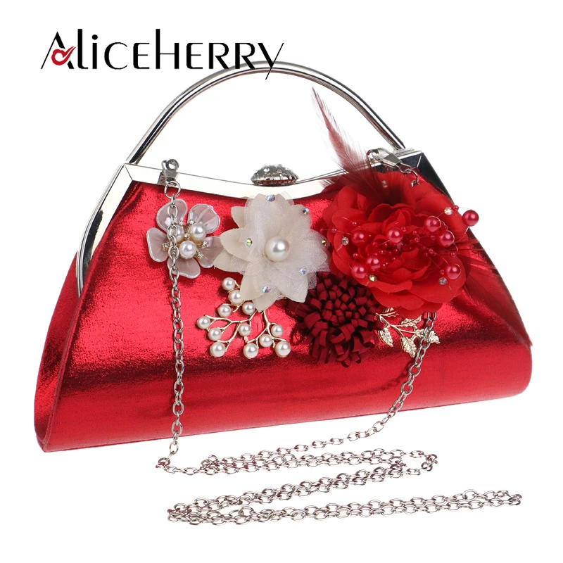 Vintage Beaded Shell Evening Bag Embroidered Bag Pearl Flower Red Clutch Hand Bag Bride Bag Fashion Gold Silver Vintage Beaded Shell Evening Bag Embroidered Bag Pearl Flower Red Clutch Hand Bag Bride Bag Fashion Gold Silver