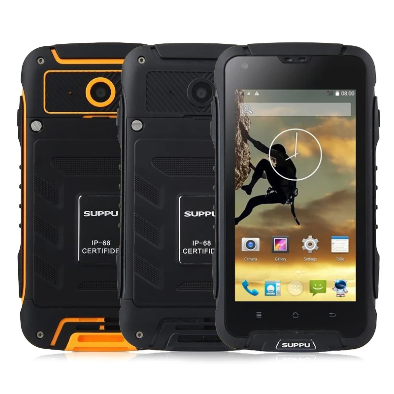 Оригинал suppu f6 mtk6582 quad core 4.5 дюймов ips прочный смартфон ip68 водонепроницаемый