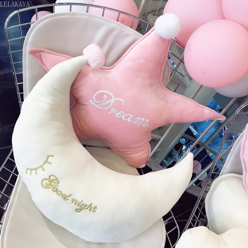 

Cartoon Star Moon Cloud Plush Soft Stuffed Reative Baby Lovely Sofa Decoration Plush Pillow Back Cushion Hearts Shape Car Pillow
