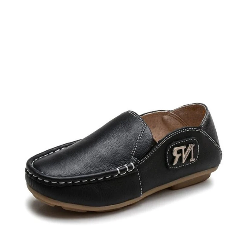 Kids Boys Girls Toddler Slip On Leather Flat Loafers Casual Comfy Boat Shoes US