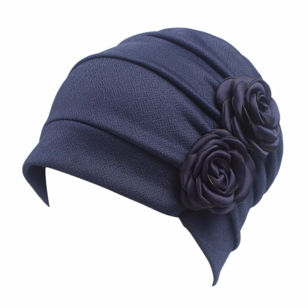 Женский Большой Цветок Модель платок шапочка для химиотерапии западный ...