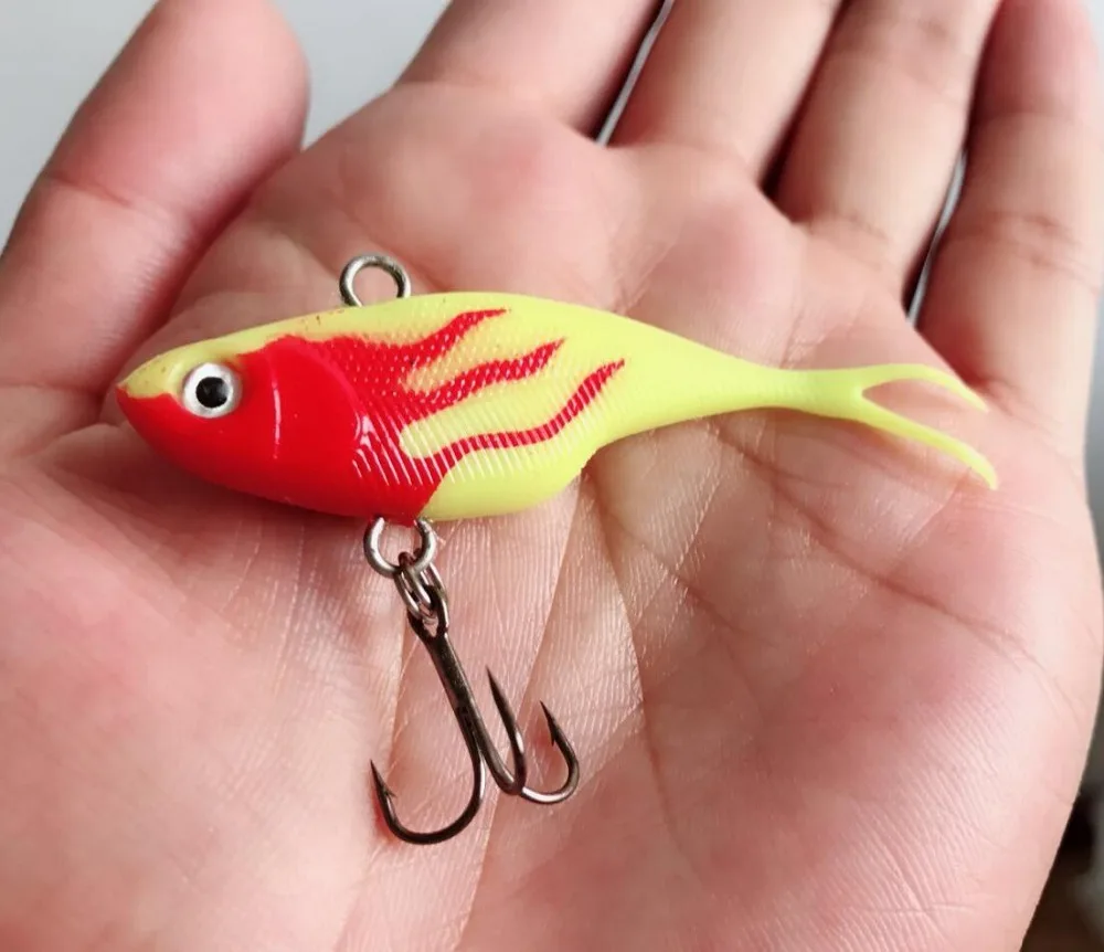 

Fishing lure 9.3g 6.5cm Artificial Fake Bait fishing wobblers silicone soft lure With Treble Hook Carp Fishing Tackle pesca