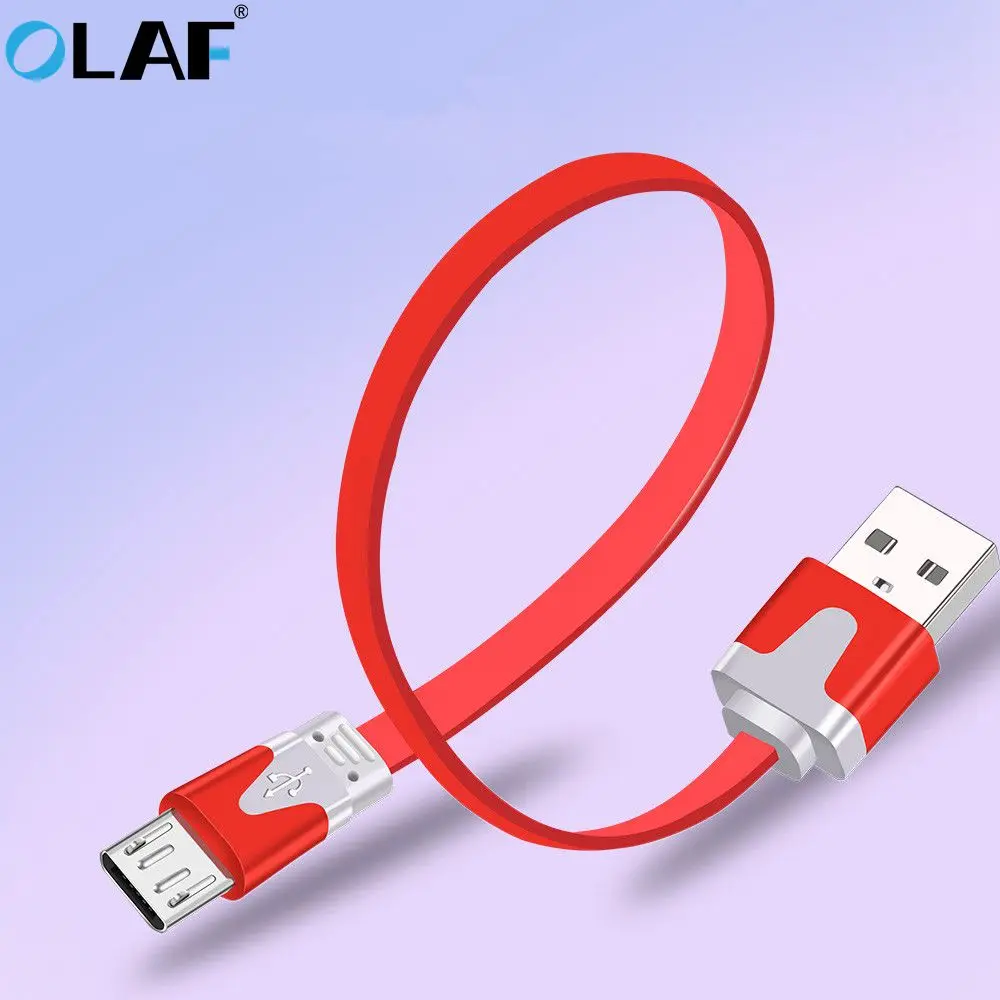 

OLAF Micro USB Cable For Samsung Xiaomi Redmi Android Fast Charging Microusb Data Charger Cord 1m/2m/3m Noodle USB Cahrger Cable