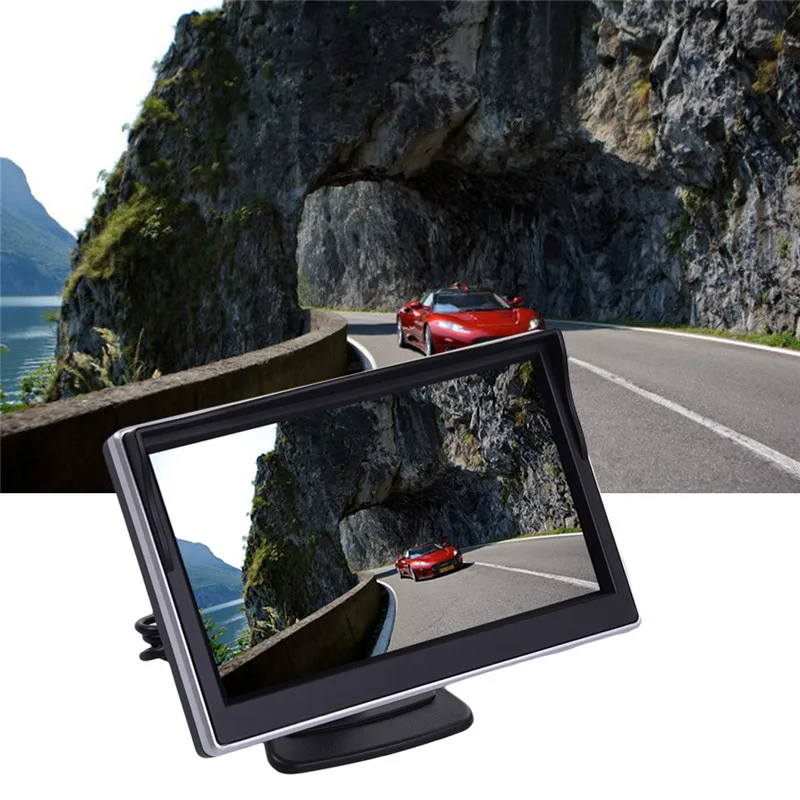 

5'' inch Universal Digital High-definition HD Sucker Reverse Black Car Monitoring Camera Display 3W 480RGBx272 for review camera