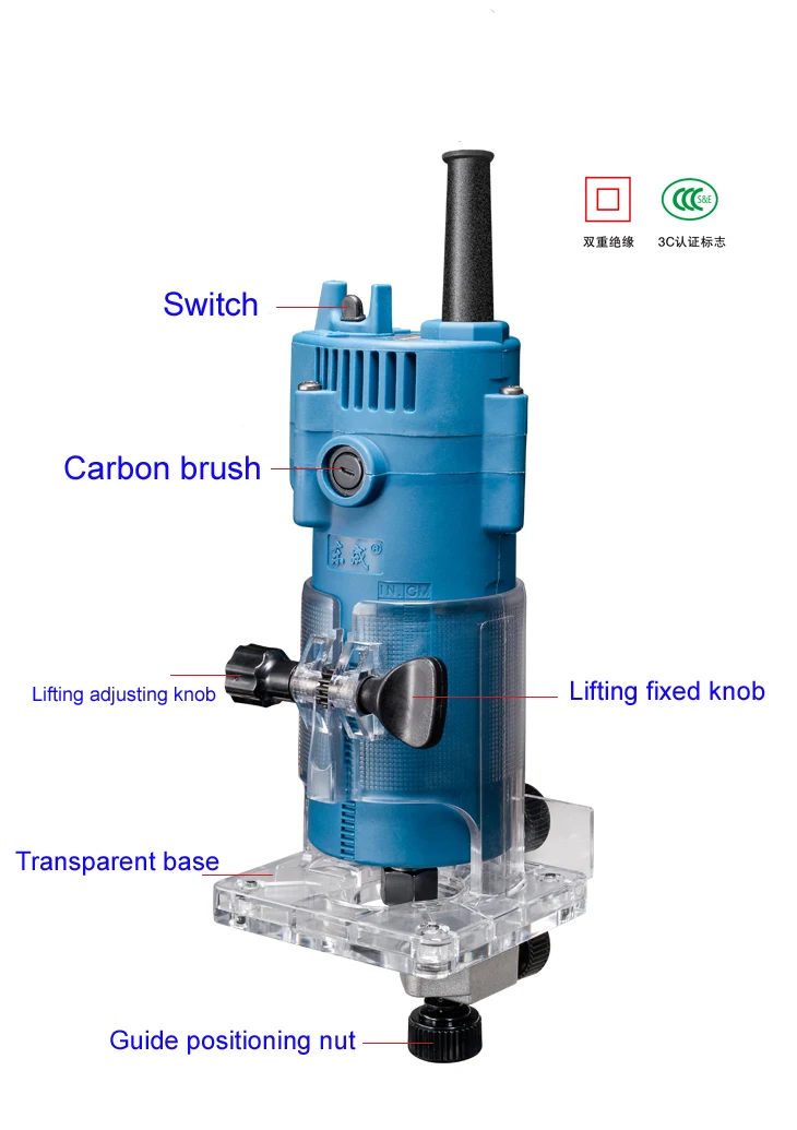 

Trimmer 6.35mm Electric Wood Trimmer 350w Electric Trimmer 1/4 inch Wood Router SPARE PARTS