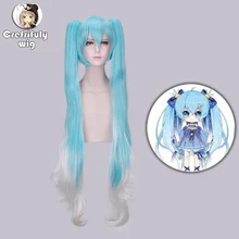 120cm Anime VOCALOID Miku Long Cosplay Wig Synthetic Hair With Ponytails Halloween Costume Wigs For Women High Temperature Fiber 120cm Anime VOCALOID Miku Long Cosplay Wig Synthetic Hair With Ponytails Halloween Costume Wigs For Women High Temperature Fiber
