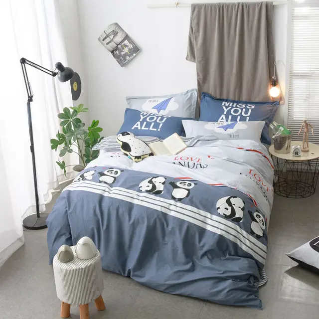 new love pandas bedding sets 100 cotton beddings cartoon panda 100 cotton king size sheets