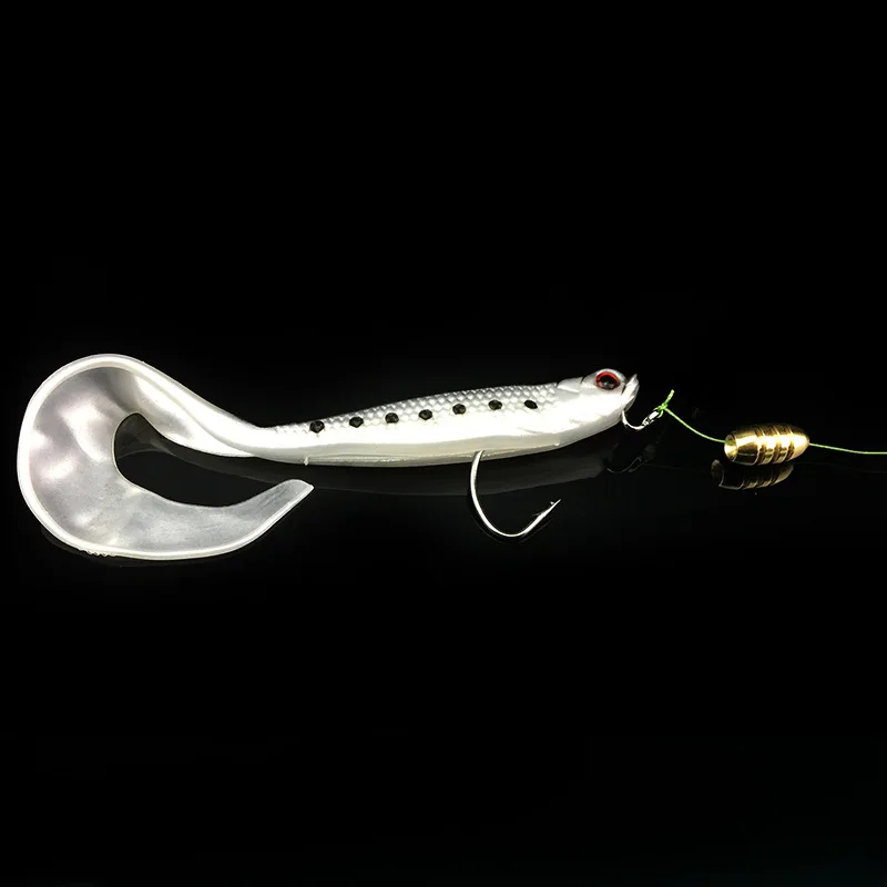 Texas Rig Fishing Soft Lure Kit Worm Hook Bullet Copper Down Sinker Soft  Bait Empty Belly 12 Pieces Combo
