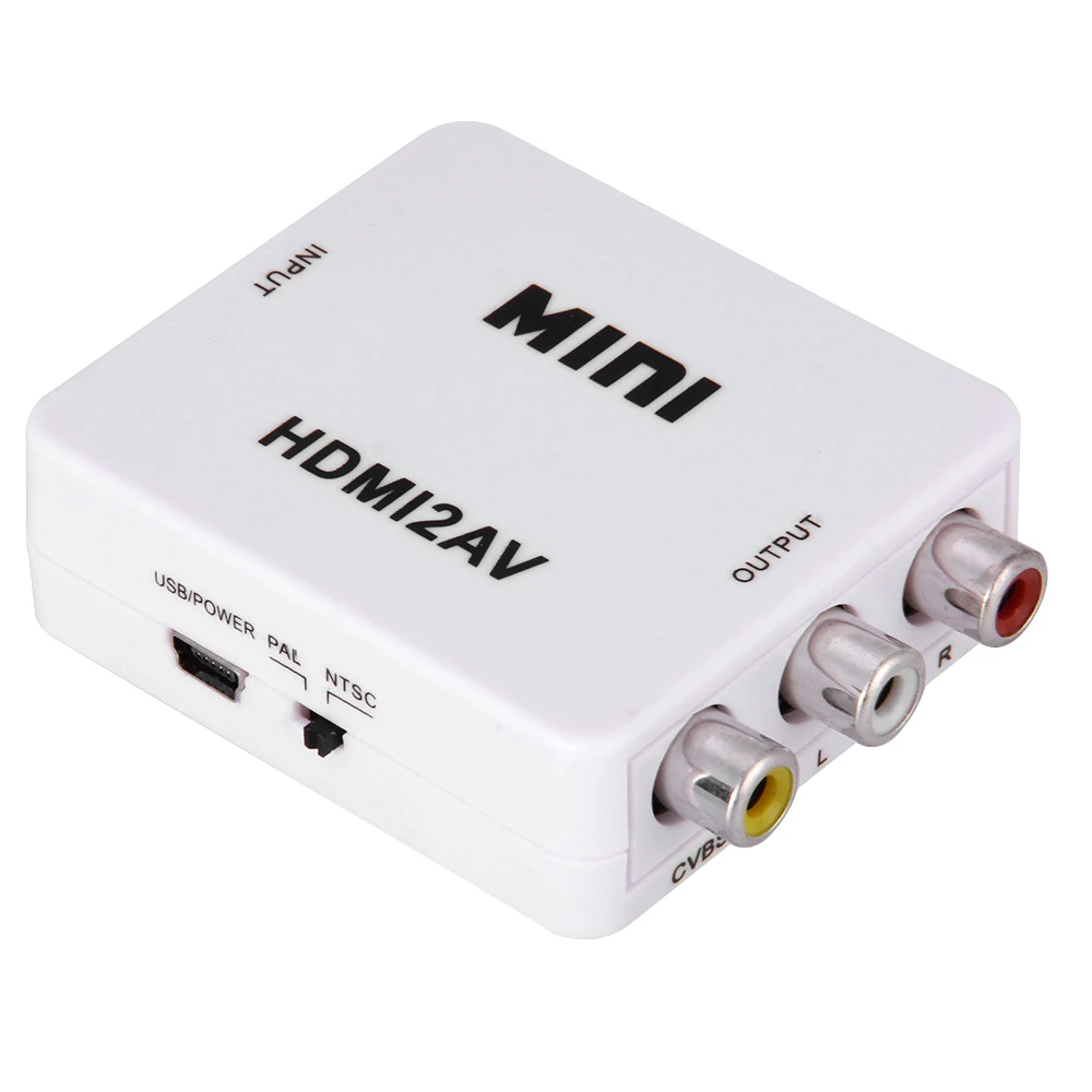  MEMTEQ RCA AV CVBS Mini Composito adattatore Full HD 1080P HDMI a 480i RCA Audio Video HDMI a conve
