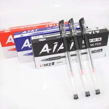 36 шт./лот Европейский унисекс гелевая ручка чернильное перо черный, красный, синий Чернила 0,5 мм патрон ручка школы офиса